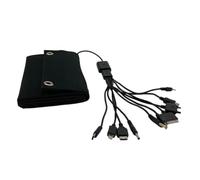 Uonlytech Chargeur Solaire Pliable 15 W 6 V Sortie USB pour Appareils | Panneau Monocristallin Noir Résistant à L’eau, Protection Inversée, Puce Intelligente, pour Camping, Camping-car, Yacht,