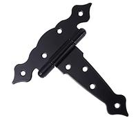 Uonlytech charnière de porte serrures pression poignée de portail carillon armoire charniere ail gond de charniere e charnière en T pour e de cour le fer Black