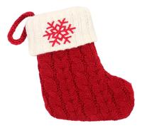 Uonlytech Chaussette de Noël Décorative à Suspendre Chaussette de Noël en Coton Rouge pour Sapin et Mur Remplissable de Bonbons Couleur Aléatoire