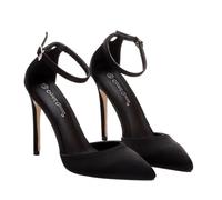 Uonlytech Chaussures à Talons Hauts Pointues Femme Escarpins Fins Vernis Noir Talons Transparents Confortables Soirée Élégante Et Bal Taille 38