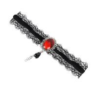 Uonlytech Choker Collier Punk Ajustable Dentelle pour Femme Collier Ras Du Cou Gothique Style Vampire Accessoire Mode Léger et Confortable