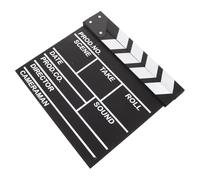 Uonlytech Clap de Cinéma en Matière Naturelle Grand Format 30X27 CM Accessoire de Tournage pour Garçon et Filles Clap de Réalisation Éducatif et Interactif pour Scènes de Film