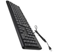 Uonlytech Clavier USB Filaire Azerty pour Ordinateur Portable et Bureau, Clavier de Bureau Polyvalent Touches Silencieuses, Usage Bureautique et Jeu, Design Compact Noir,