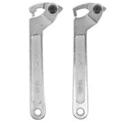 Uonlytech Clé à Crochet Multifonction pour Écrous Ronds et Carrés de Couvercle de Compteur d'Eau Lot de 2 Acier Allié Anti-Vibrations Outil Professionnel pour Réglage et Démontage Usage