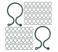 Uonlytech Clips de Support pour Plantes de Jardinage Réutilisables 200 Pièces, Clips de tuteurage Verts en Plastique, Supports Polyvalents pour Fleurs et Arbres, Offices et Homes