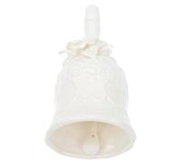 Uonlytech Clochette Rétro en Céramique 7,5 X 7,5 X 13,5 Cm Cloche à Main Vintage pour Restaurant et Bureau, Sonnette D'appel Puissante et Décorative, Accessoire Service Client Pratique