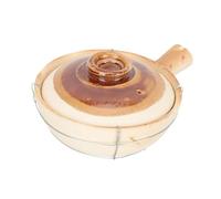 Uonlytech Cocotte Terre Cuite à Poignée Simple avec Vapeur pour Cuisson Mijotée Maison Casserole Cuisine Traditionnelle pour Riz Soupes et Plats Braisés