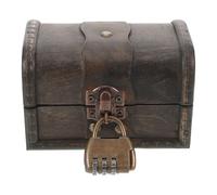 Uonlytech Coffre à bijoux en bois antique avec serrure - Boîte à bijoux à combinaison vintage, organisateurs pour escape room, bijoux, photo, décoration de table