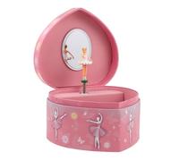 Uonlytech Coffret à Bijoux Musical pour Filles Forme De Cœur avec Figurine Danseuse De Ballet pour Ranger Colliers Bagues Cadeau De Noël Anniversaire