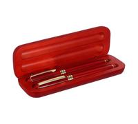 Uonlytech Coffret Stylo-plume Rouge en Bois Rouge, Lot de Deux