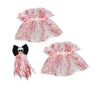 Uonlytech coiffe d'Halloween Bouquet de mariée de cadavre Clip à cheveux effrayant manchette de poignet effrayante couvre-chefs effrayants bandeau mariée zombie coiffes pour femmes polyester