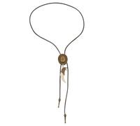 Uonlytech Collier Bolo Tie : Collier Bolo Tie Western Vintage - Pendentif Dent Longue Chaîne Pull - Accessoires Cravate Punk Cowboy Pour Fête Festival Cadeaux
