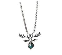 Uonlytech Collier Cerf Style Rétro Pendentif Délicat Créatif Bijou Accessoire Mode