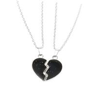 Uonlytech Collier Cœur et Ailes Changeant de Couleur pour Couples Pendentif Élégant et Mariage et Saint-valentin