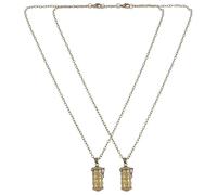 Uonlytech Collier Pendentif Urne en Cuivre pour Cendres, Souvenir pour Se Souvenir des Proches, Lot de 2 Pièces, Design Or Élégant et Fonction de Stockage