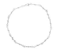 Uonlytech Collier Punk à Épines Unisexe en Fil de Fer Barbelé, Choker Gothique Streetwear, Bijou Ras du Cou Homme Femme pour Style Hip-hop Urbain, Taille Réglable