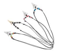 Uonlytech Collier Ras du Cou Homme 4 Pièces Dents de Requin en Acrylique et Bois Solide, Pendentifs Surf Plage, Bijoux Faits Main, Accessoires Surfeur, Présent Souvenirs Outdoor