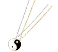 Uonlytech Collier Yin Yang En Acier Inoxydable, Pendentif Puzzle Unisexe, Collier De Couple Pour Amoureux, Bijou Romantique Ajustable Pour Usage Quotidien