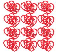 Uonlytech Confettis Décoratifs Rouges en Tissu Non Tissé pour Mariage, 150 Pièces, Décoration de Lit et Fête, Accessoires Créatifs et Adorables pour Cérémonie