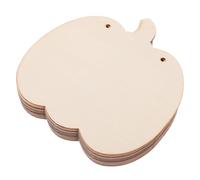Uonlytech Copeaux de bois à faire soi-même en forme de citrouille pour Halloween, 10 pièces, décorations à suspendre, pour Halloween's Day et bricolage