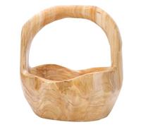 Uonlytech Corbeille à Fruits en Bois Massif Poignée, Grosse Capacité, Surface Lisse, Design Naturel Unique pour Décoration de Salon ou Salle à Manger Plusieurs styles
