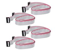 Uonlytech Cordon Idc Câble Plat Gris 16 Contacts 2,54 Mm Pas Double Rangée en Cuivre Silicone 4pcs pour Test Rapide et Connexion Sécurisée en Programmation Système