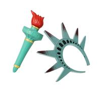 Uonlytech Couronne de Statue Liberté en Pu pour Déguisement Halloween, Bandeau Confortable Design Unique pour Fêtes Costumées et Soirées à Thème