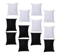 Uonlytech Coussins à Bijoux Multi-usages en Tissu Doux Blanc Et Noir, Supports pour Bracelets Et Montres, Lot de 20 Pièces, Taille Compacte pour Exposition Et Maintien des Accessoires
