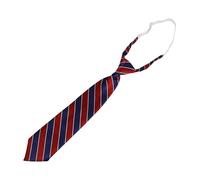 Uonlytech Cravate D'élève Ajustable Rayée en Polyester Bleu Marine Rouge, Accessoire D'uniforme Scolaire pour Garçons et Filles, 32 Cm Élastique, Tenue t Cérémonie