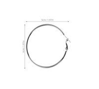 Uonlytech Créoles Argentées Larges Fines Légères pour Femmes Boucles Oreilles Métalliques Bijoux Élégants Oversize pour Soirée Mariage et Fête