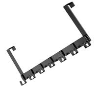 Uonlytech Crochet Porte sans Perçage en Aluminium Spatial Noir 7 Crochets Bras Long Porte-manteau Pratique sans Installation pour Suspendre Vêtements