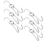 Uonlytech Crochets à Viande Faciles à Utiliser et Polyvalents Lot de 6 en Acier Inoxydable Argenté pour Suspendre Volaille et Rôti Cuisine