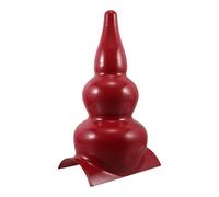 Uonlytech Décoration de Toit de Gourde Rouge Foncé, Tuile D’Ornement Traditionnel Chinois Résistante aux Intempéries, Protection Imperméable pour Pergola et Gazebo, Accessoire Vintage