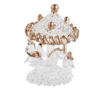 Uonlytech Décoration Mécanisme Silencieux Rotatif ou Cristal Carrousel Micro-Paysage Style Classique Élégant pour Centre de Table Bureau