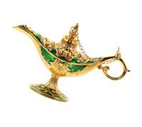 Uonlytech Décoration Vintage Lampe Magique Moyen Modèle Alliage De Zinc Doré Vert Éclairage Décoratif Intérieur Idée Présent Banquets Et Fêtes
