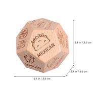 Uonlytech Dés en Bois 3x3 Cm pour Décision Alimentaire, Décideur de Dîner Ludique pour Couples, Jeu de Rendez-Vous Compact et Transportable, Accessoire Original pour Repas et Soirée
