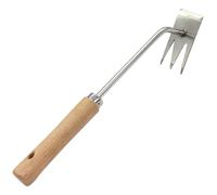 Uonlytech Désherbeur Manuel en Métal Robuste Manche Bois, Outil Jardinage Ergonomique pour Extraction et Coupe des Mauvaises Herbes Le Jardin