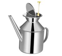 Uonlytech Distributeur Huile Inox avec Long Bec Verseur Contenant Huile Olive pour Cuisine Spray Cuisine Conserve Fraîcheur et Simplifie Remplissage