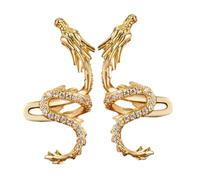 Uonlytech Dragon Ear Clip Earrings Non Piercing Vintage Punk Style Women Ear Cuff Jewelry Elegant Tone Clip Earrings For Everyday And Party Wear