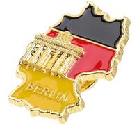Uonlytech Drapeau Présent Broche Allemagne en Alliage Métal Épingle Patriotique pour Fêtes de Fin D'année Vie Quotidienne et Occasions Spéciales