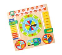 Uonlytech Éducatif Bois Calendrier et Horloge Multifonctionnel pour Garçon Fille Apprentissage du Chiffres Développement Cognitif et Mémoire pour Maternelle