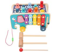 Uonlytech Éducatif Bois pour Garçon Fille Marteau Cognitif Coloré Jeu de Motricité an Jeu Musical Éveil avec Éléphant Cartoon de Frappe Montessori pour Garçon Fille