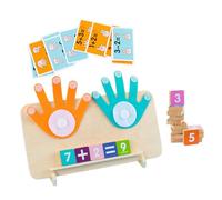 Uonlytech Éducatif Montessori pour Tout-Petits Apprentissage des Chiffres et Comptage des Doigts Mathématique Fiable pour École Maternelle et Maternelle