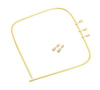 Uonlytech Embouts de Poteaux en Aluminium Doré pour Garde-Corps de Cave à Vin Kit 3 Pièces Gourde Pleine 2 Pièces Gourde Semi-Ouverte Rail Décoratif 1 Mètre Protection Robuste et