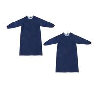 Uonlytech Ensemble 2 Tabliers Imperméables à Manches Longues Tabliers Cuisine Résistants à L’Huile Couleur Bleu Foncé Réversibles pour Homme et Femme Protection Complète Cuisine et