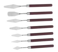 Uonlytech Ensemble De 7 Grattoirs pour Peinture À l'huile Fournitures pour Peintres Spatules Fabrication De Palettes Mélange Couteau d'artiste Grattoir À Peinture Acier