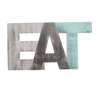 Uonlytech Ensemble de Lettres Murales en Bois Rustique Eat, à Suspendre Murale Décorative DIY, Lot de 3 Set de Pendentifs Lettre en Bois pour Décoration Intérieure Cuisine, Bar, Salon,