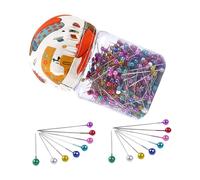 Uonlytech Épingles à Coudre Tête Boule avec Boîte de Rangement Aiguilles pour Couture Quilting et DIY Précision Professionnelle pour Tissus Variés et Projets de Décoration
