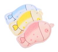 Uonlytech Éponge de Bain pour Bébé en Coton Douce et 3 Pièces, Crée une Mousse Riche et Délicate, Bain Quotidien des Tout-petits