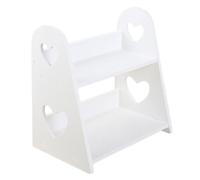 Uonlytech Étagère Cœur Blanc PVC Ajouré de Salle de Bain pour Maison | Rangement Cosmétique, Installation Facile et Nettoyage Simple, Garde les Objets Secs, Usage Lavabo et Toilettes